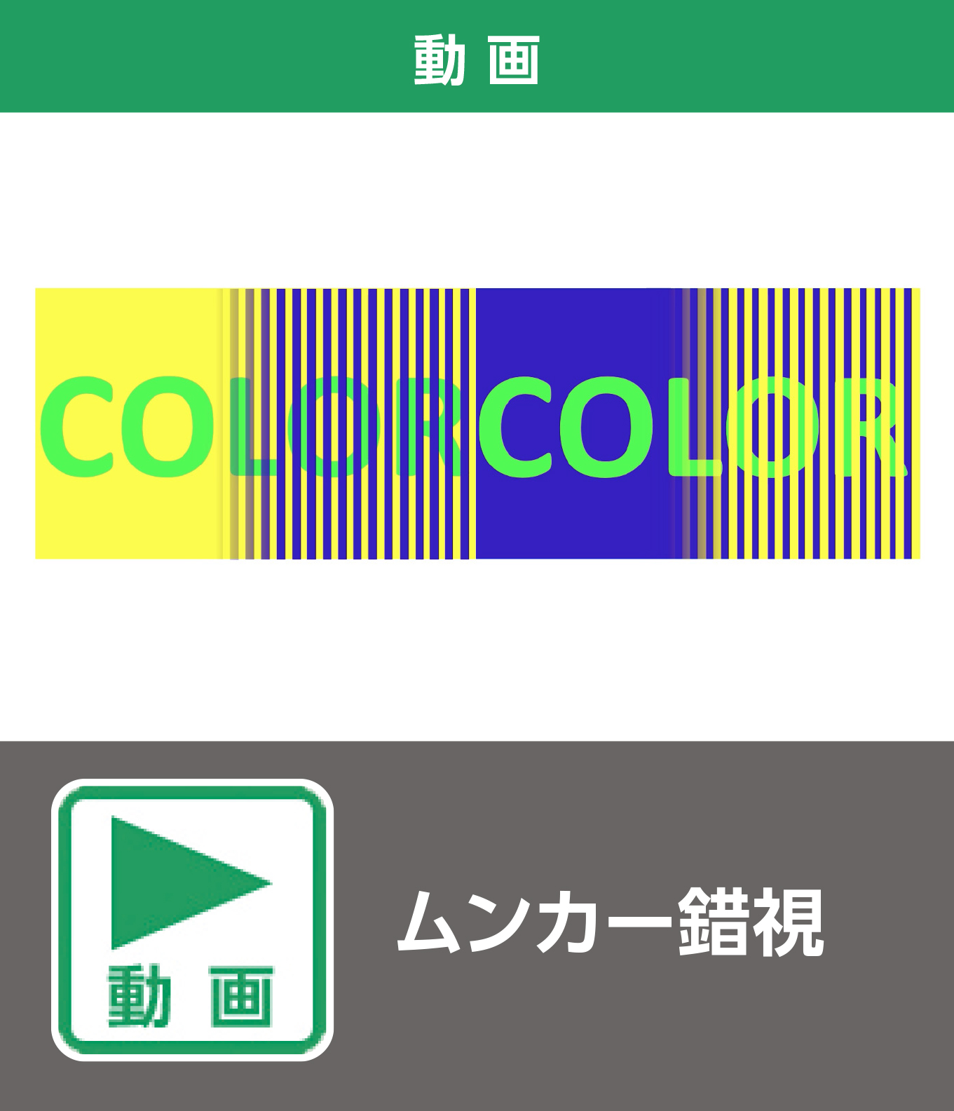 ムンカー錯視（動画）