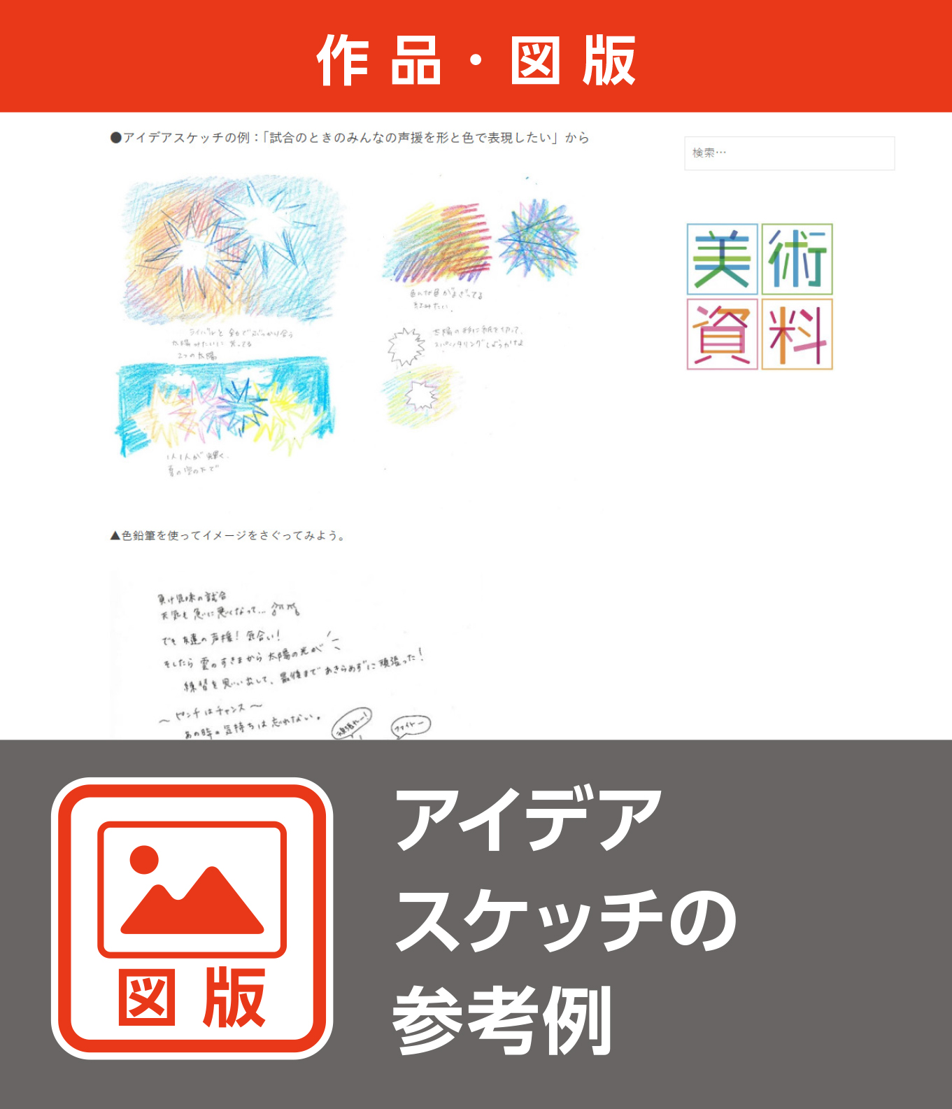 アイデアスケッチの参考例（図版）