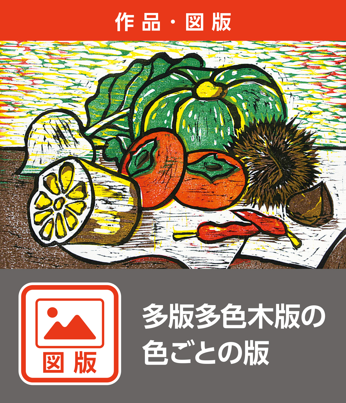 多版多色木版の色ごとの版（図版）